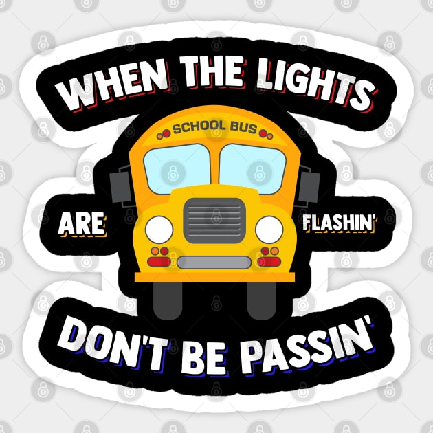 A Yellow School Bus Driver Driving The Student Vehicle Sticker by sBag-Designs